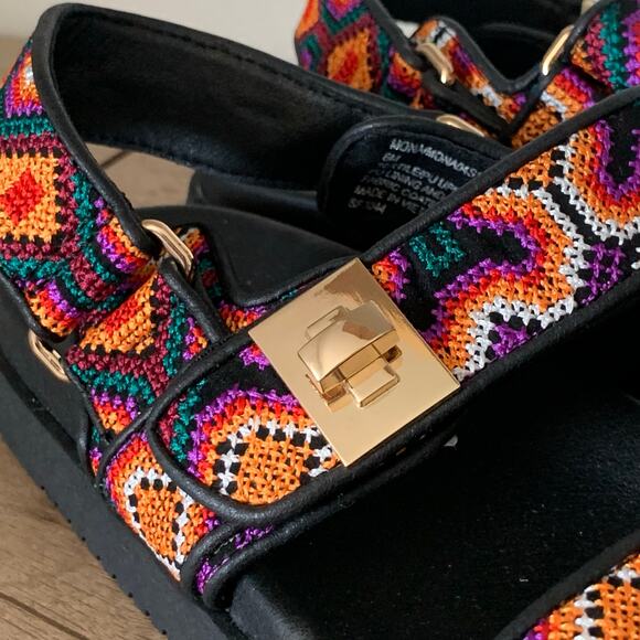 Steve Madden Mona Sandal Vibrant Colorful Womens 6 / Youth 4.5 Three Strap Bold - Picture 5 of 16